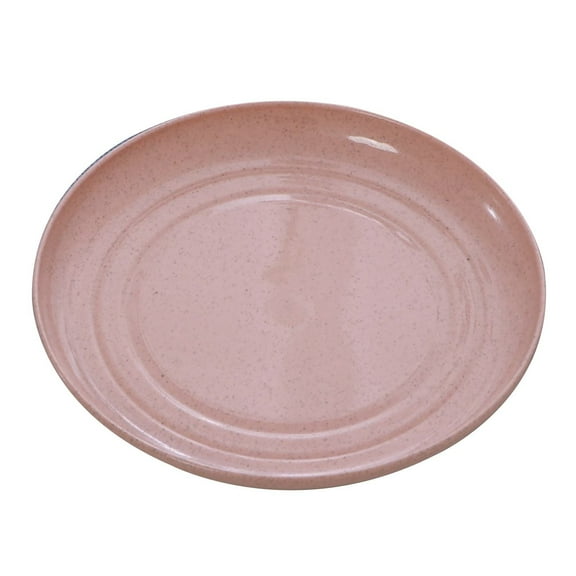 1 Pc Wheat Straw Dinner Plates Lightweight Unbreakable Dinner Dishes Plates Reusable Plate Unbreakable Deep Dinner Plates, Plastic Plates Reusable, 5.9 Inch, Pink