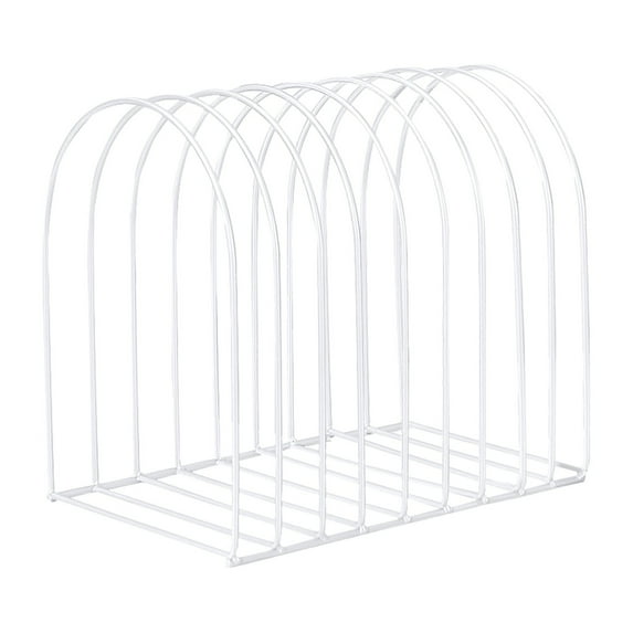 1 Pc Wire File Organizer for Desk 9 Slots Metal File Holder Magazine Folder Mail Desktop Sorter Countertop Folder Stand Racks for Binder Storage Office Home Photography Prop, 7.87"x5.13"x7.87", White