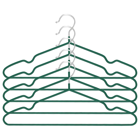 1 Pc Wire Hangers Heavy Duty Clothes Hanger Metal Wire Non Slip Hangers for Clothes Space Saving Hanger Triangle Clothes Coat Dress for Closet Dorm Rack, 15.94"x7.08" Green