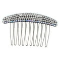thumbnail image 1 of 1 Pc Women Anti-Static Hair Insert Comb for Straight Wavy Curly Hair White Acrylic Rhinestone, 1 of 3