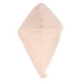 thumbnail image 1 of 1 Pc Women Breathable Grid Hair Drying Towel for Bathroom Vacation Travel Pink Coral Velvet, 1 of 3