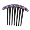 thumbnail image 1 of 1 Pc Women Comfortable Hair Insert Comb for Straight Thick Curly Hair Purple Resin Rhinestone, 1 of 3