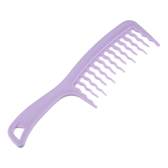 1 Pc Women Comfortable Wide Tooth Comb for Curly Thick Wavy Wet Hair Purple PP