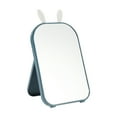 thumbnail image 1 of 1 Pc Women Convenient Cartoon Ears Desktop Cosmetic Mirror for Travel Blue Plastic Glass Mirror, 1 of 2
