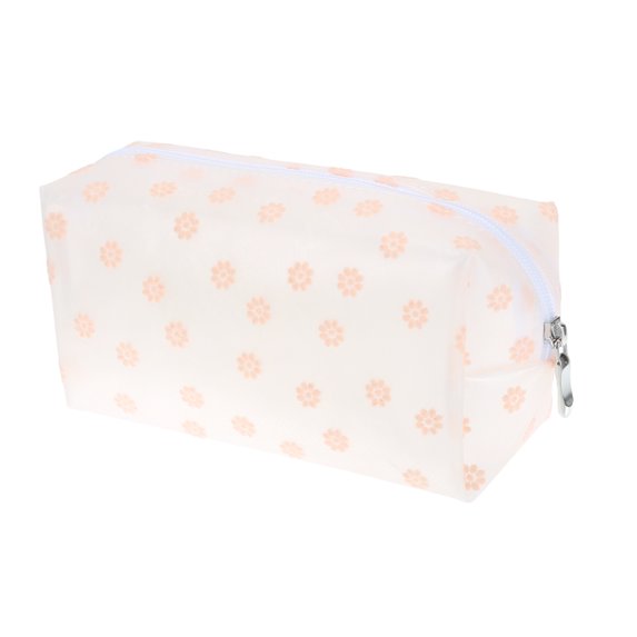 1 Pc Women Convenient Flower Cosmetic Bag for Vacation Outdoor Activities Pink EVA