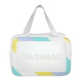 thumbnail image 1 of 1 Pc Women Convenient Clear Cosmetic Bag for Vacation Camping Business Travel White-L, 1 of 4