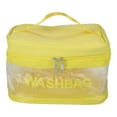 thumbnail image 1 of 1 Pc Women Convenient Square Makeup Bag for Vacation Camping Business Travel Yellow, 1 of 4