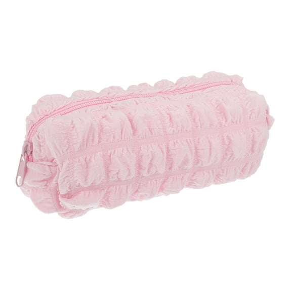 1 Pc Women Durable Cloud Makeup Bag for Vacation Camping Wedding Travel Pink Polyester