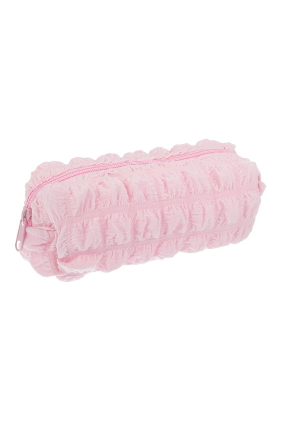 1 Pc Women Durable Cloud Makeup Bag for Vacation Camping Wedding Travel Pink Polyester