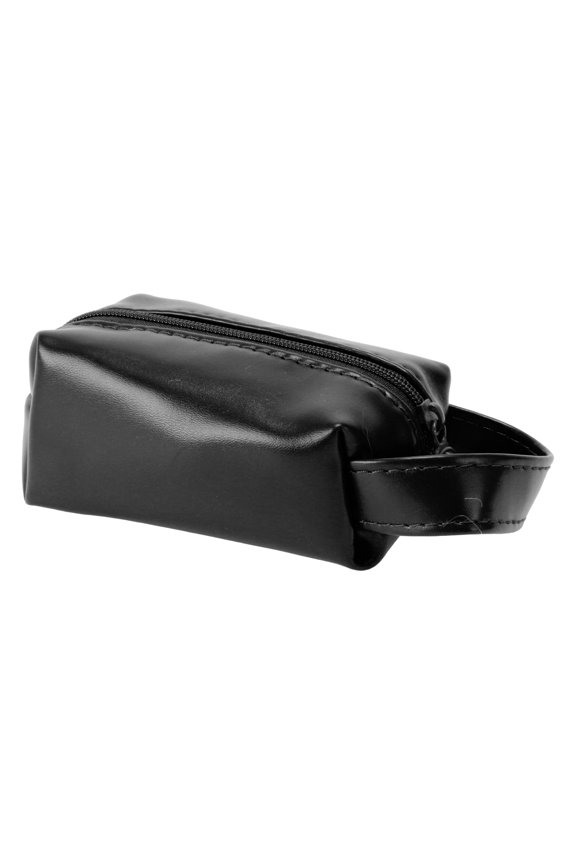 1 Pc Women Durable Compact Travel Makeup Bag for Vacation Business Travel Black PU