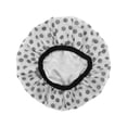 thumbnail image 1 of 1 Pc Women Durable Dots Shower Cap for Bathroom Vacation Hotel Travel Gray Satin EVA, 1 of 2