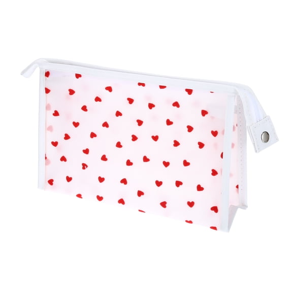 1 Pc Women Durable Flower Cosmetic Bag for Vacation Outdoor Activities Gym Red EVA