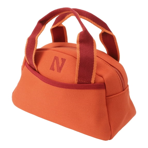 1 Pc Women Durable Handheld Cosmetic Bag for Vacation Business Travel Gym Orange Canvas