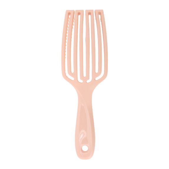 1 Pc Women Durable Hollow Curved Hair Comb for Curly Straight Wavy Hair Flesh TPEE