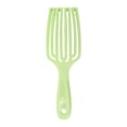 thumbnail image 1 of 1 Pc Women Durable Hollow Curved Hair Comb for Curly Straight Wavy Hair Green TPEE, 1 of 2