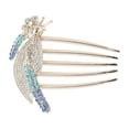 thumbnail image 1 of 1 Pc Women Durable Lupine Hair Insert Comb for Straight Thick Wavy Hair Blue Alloy Rhinestone, 1 of 3