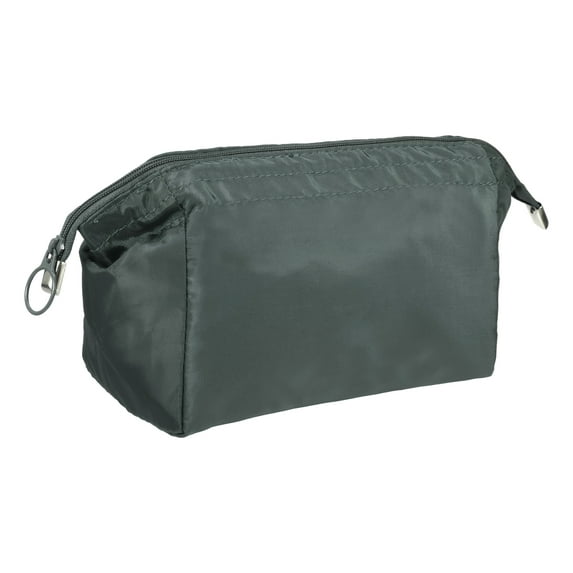 1 Pc Women Durable Makeup Bag for Business Travel Vacation Wedding Gym Gray Nylon