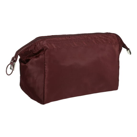 1 Pc Women Durable Makeup Bag for Business Travel Vacation Wedding Gym Red Nylon