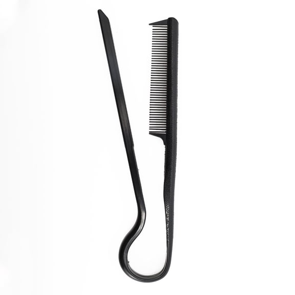 1 Pc Women Durable V-clip Hair Comb for Curly Thick Straight Wavy Wet Hair Black Wheat Straw