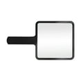 thumbnail image 1 of 1 Pc Women Eyelash Pattern Square Handheld Mirror for Business Travel Black Plastic Aluminum Mirror, 1 of 2