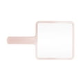 thumbnail image 1 of 1 Pc Women Eyelash Pattern Square Handheld Mirror for Business Travel Pink Plastic Aluminum Mirror, 1 of 2