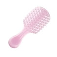 thumbnail image 1 of 1 Pc Women Leaf Style Hollow Comb Hair Brush for Straight Curly Hair Purple PP, 1 of 6