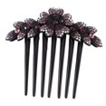 thumbnail image 1 of 1 Pc Women Lightweight Hair Insert Comb for Straight Wavy Curly Hair Purple Resin Rhinestone, 1 of 2
