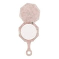 thumbnail image 1 of 1 Pc Women Polygon Handheld Makeup Mirror for Beauty Parlor Vacation Travel Pink Acetate Glass Mirror, 1 of 2