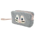 thumbnail image 1 of 1 Pc Women Portable Cartoon Frog Makeup Bag for Travel Vacation Wedding Gray Plush, 1 of 2