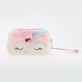 thumbnail image 1 of Unique Bargains 1 Pc Women Portable Cartoon Makeup Bag for Travel Vacation Gym Plush Light Assorted Color, 1 of 3