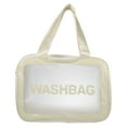thumbnail image 1 of 1 Pc Women Convenient Large Makeup Bag for Vacation Camping Business Travel Beige-L, 1 of 4