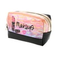 thumbnail image 1 of 1 Pc Women Portable Lipstick Makeup Bag for Travel Gym Vacation Wedding Black PU, 1 of 2