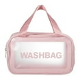thumbnail image 1 of 1 Pc Women Convenient Large Makeup Bag for Vacation Camping Business Travel, Pink-M, 1 of 4