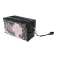 thumbnail image 1 of Unique Bargains 1 Pc Women Portable Sequined Makeup Bag for Travel Gym Vacation Wedding PU Black, 1 of 2