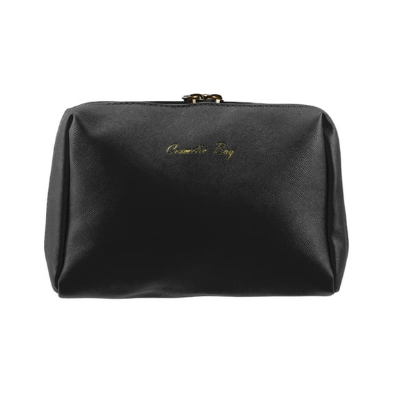 1 Pc Women Durable Small Makeup Bag for Vacation Camping Business Travel Bathing Black