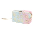 thumbnail image 1 of 1 Pc Women Portable Stars Makeup Bag for Travel Vacation Light Assorted Color Plush, 1 of 4