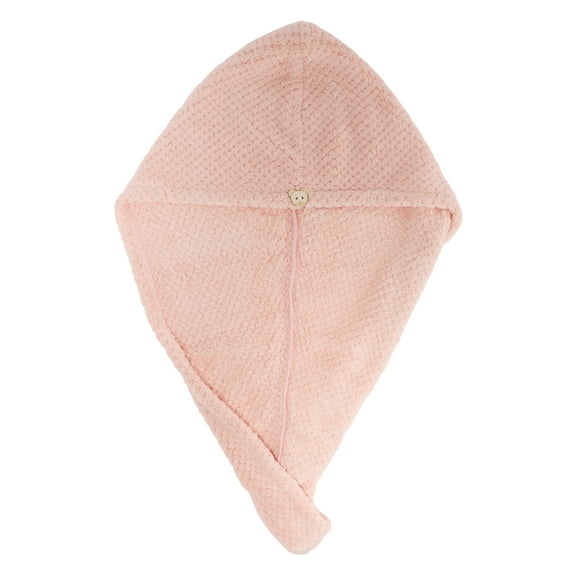 1 Pc Women Soft Breathable Hair Drying Towel for Bathroom Vacation Travel Pink Coral Velvet