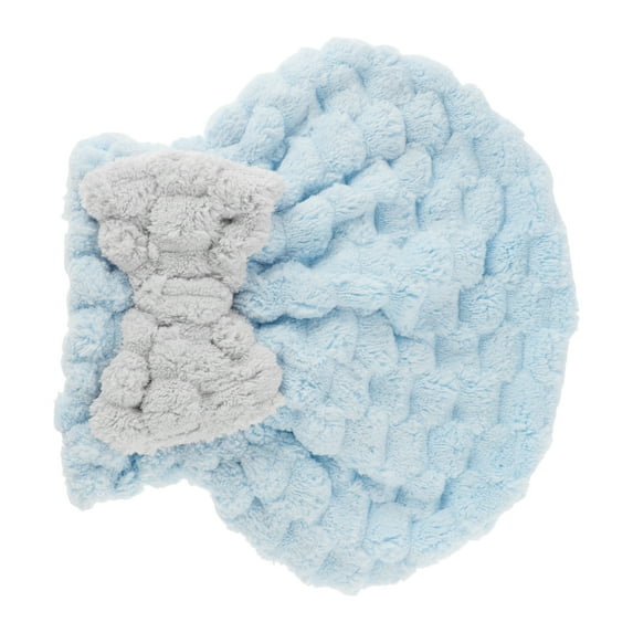 1 Pc Women Soft Comfortable Hair Drying Towel for Bathroom Vacation Travel Blue Coral Velvet