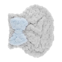 1 Pc Women Soft Comfortable Hair Drying Towel for Bathroom Vacation Travel Gray Coral Velvet