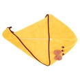 thumbnail image 1 of 1 Pc Women Soft Strawberry Bow Hair Towel for Bathroom Vacation Travel Yellow Coral Velvet, 1 of 3