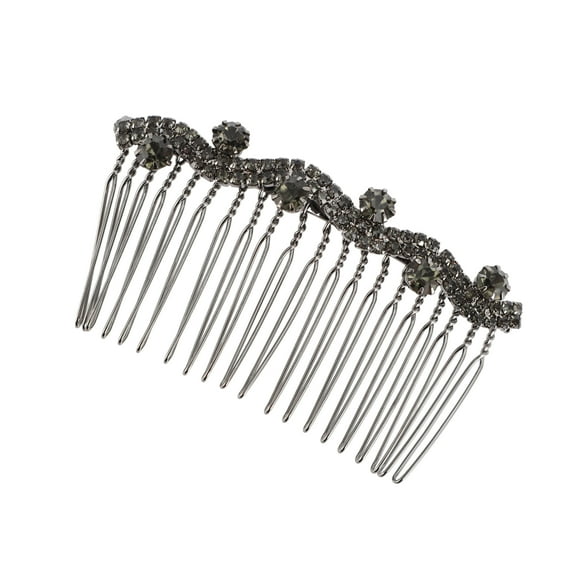 1 Pc Women Wave Patterns Hair Comb Insertion Tool for Thick Curly Hair Black Alloy