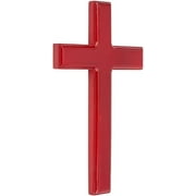 1 Pc Wood Crafted Cross, Dark Red Wooden Wall Cross, Hanging Cross Decoration Religion Wall-Mounted Cross for Home Church Decoration