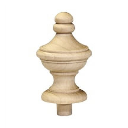 4 Vintage Unfinished Wood Finials With Screw Base 3 3/4 Unpainted New