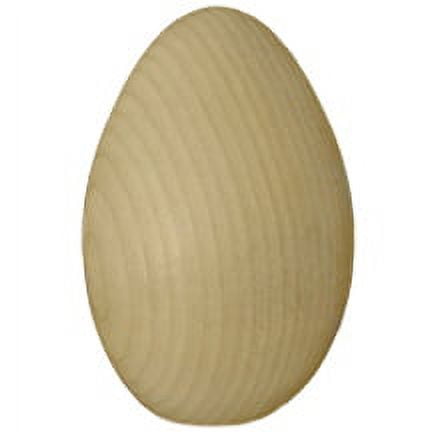 1 Pc Wood Goose Egg 4-1/4" tall x 2-3/4" wideEgg has flat bottom for standing
