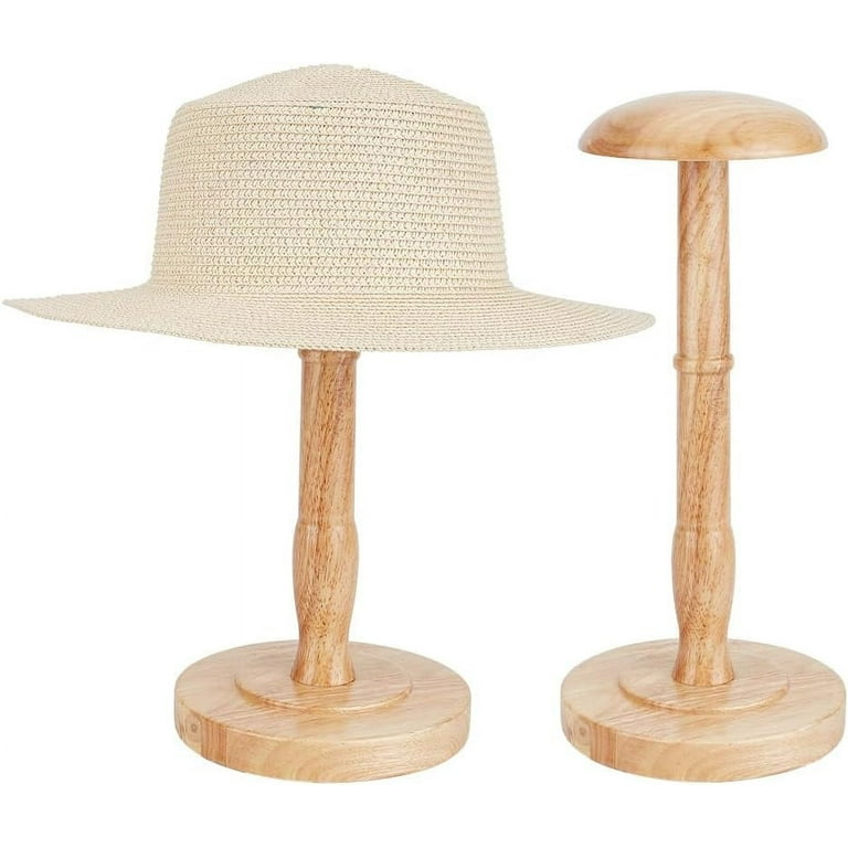 Pc Wood Table Hat Stand Beige Wooden Hat Stand Holder Wig