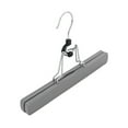 thumbnail image 1 of 1 Pc Wooden Pants Hangers with Clips, Smooth Finish Solid Wood Non Slip Skirt Hangers Jeans Slack Clamp Hanger Wooden Pants Hangers with Clips Trouser Clamp Hanger Solid Wood Hanger, 9.05", Gray, 1 of 9