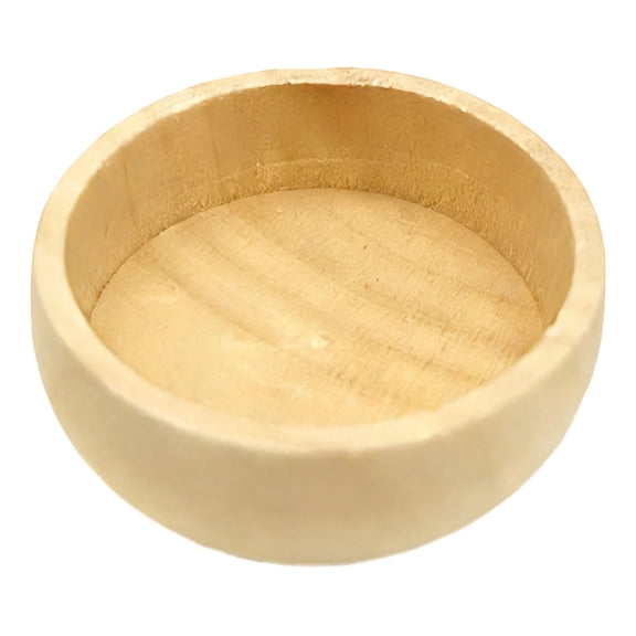1 Pc Wooden Pinch Bowls Mini Unfinished Bowl Set for DIY Crafts Condiment Bowls Small Round Bowl for Sorting Dipping Sauce Nuts Spice Candy, 1.85x1.85x0.7 Inch, Small