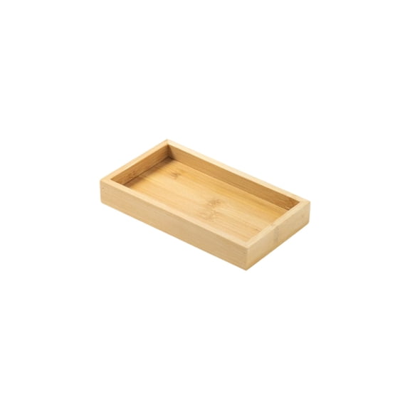 1 Pc Wooden Serving Tray Wooden Versatile Trays Modern Small Wooden Dinning Tray Rectangular Tray for Food, Drinks, Decor, Kitchen, Bathroom, Coffee Table, Bed, 7.87x4.33x1.06 Inch, Small