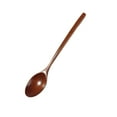 thumbnail image 1 of 1 Pc Wooden Spoon for Eating, Natural Wooden Spoons, Long Handle Honey & Jam Stirrers, Eco Friendly Kitchen Utensils Gift, Light Weight Table Spoon, 9.25 Inch, Brown, 1 of 5