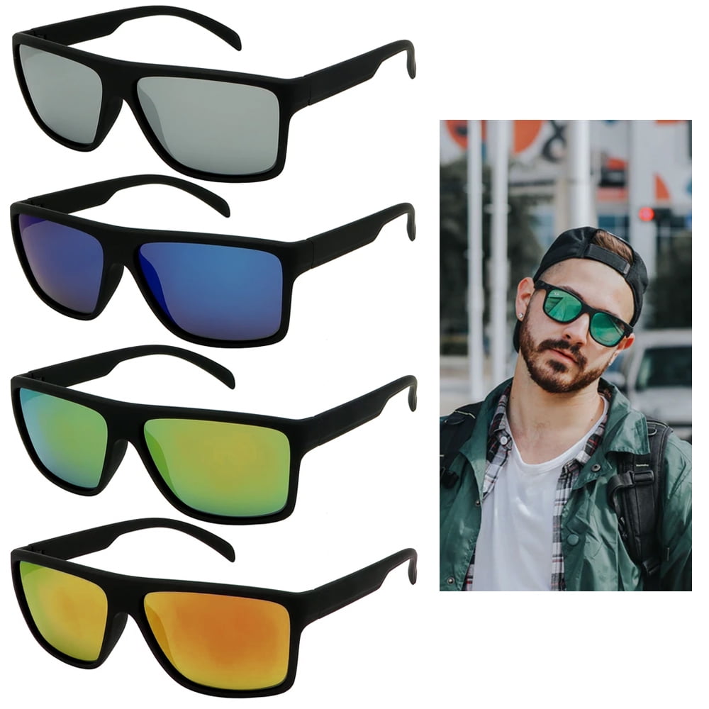 Wrap around mirrored sunglasses on sale